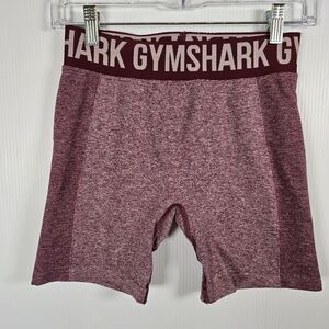 Gymshark Women's Flex Shorts In Claret Red Logo Waistband Biker Shorts Size M